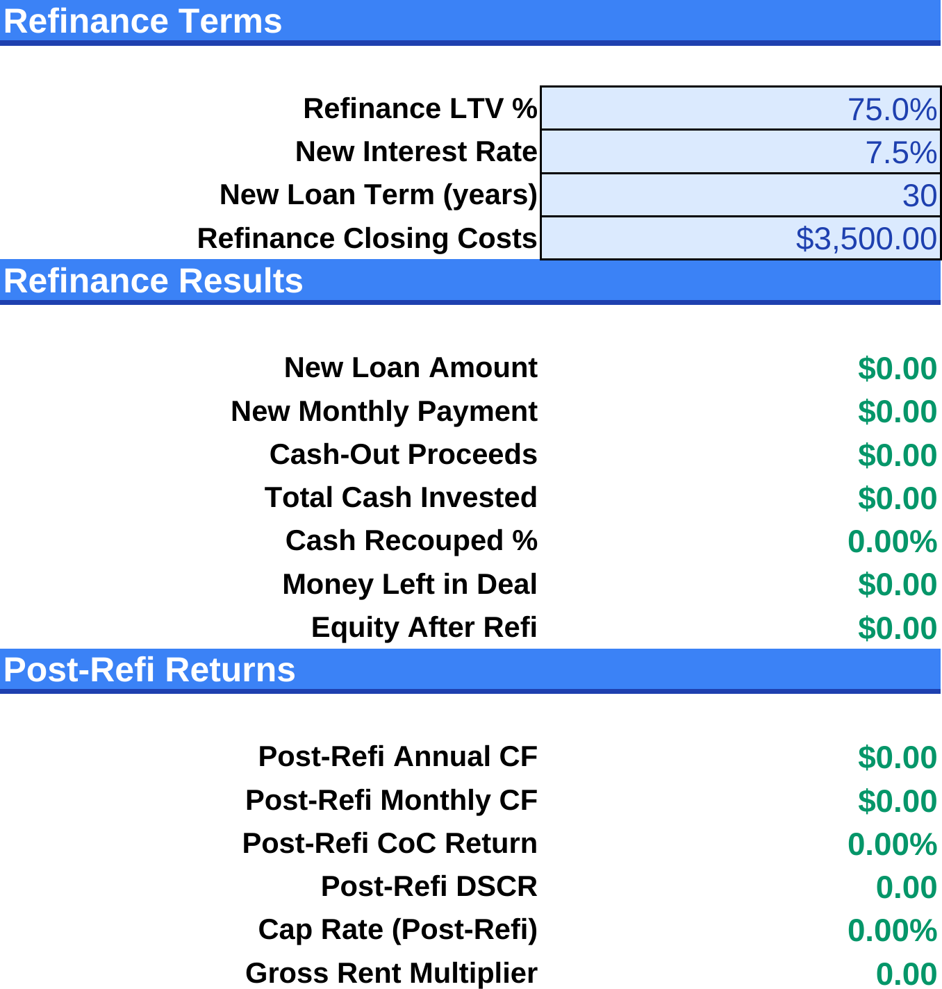 BRRRR Analysis Template screenshot 3